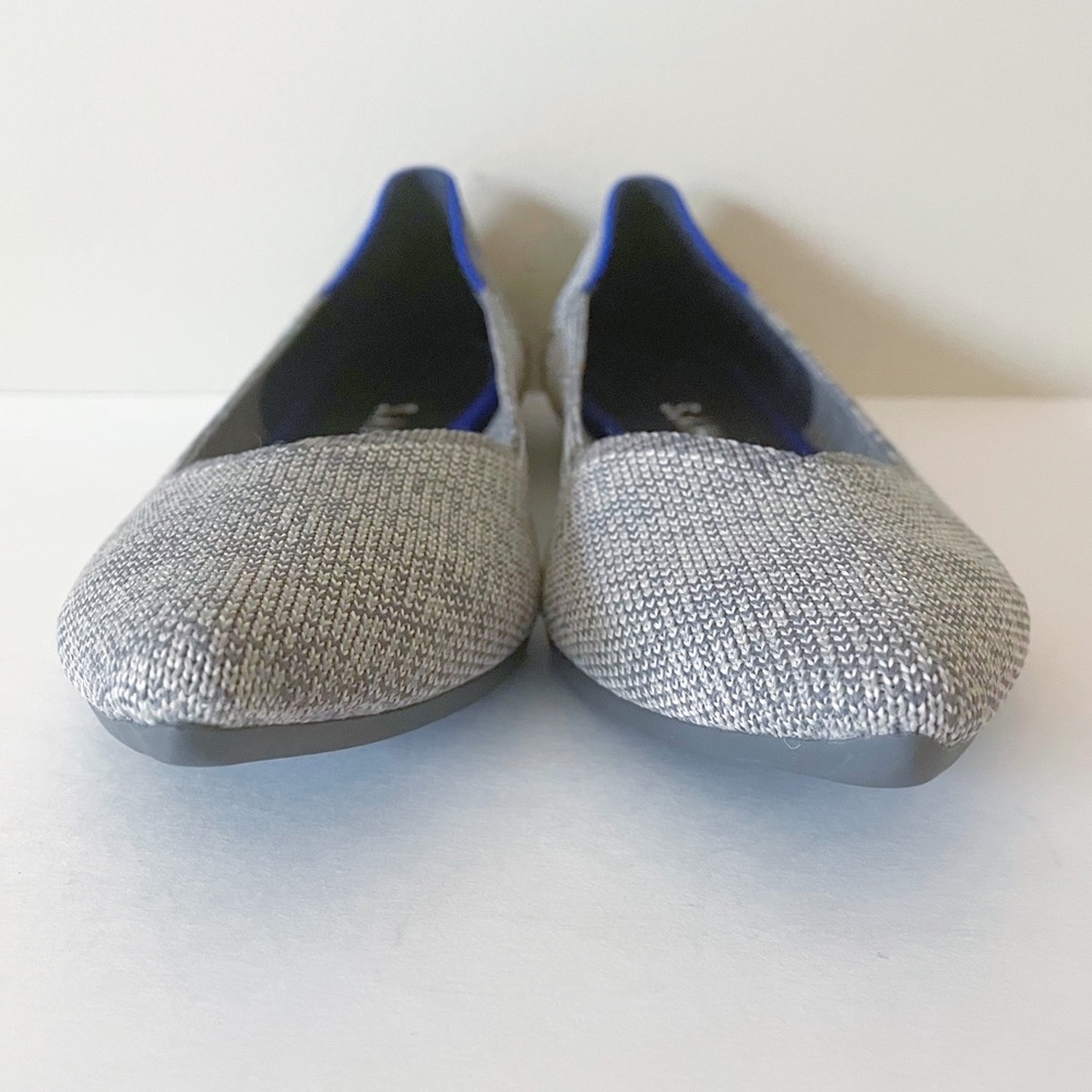 Rothy’s Heather Light Gray Taupe Point Flat 7 - Picture 2 of 8